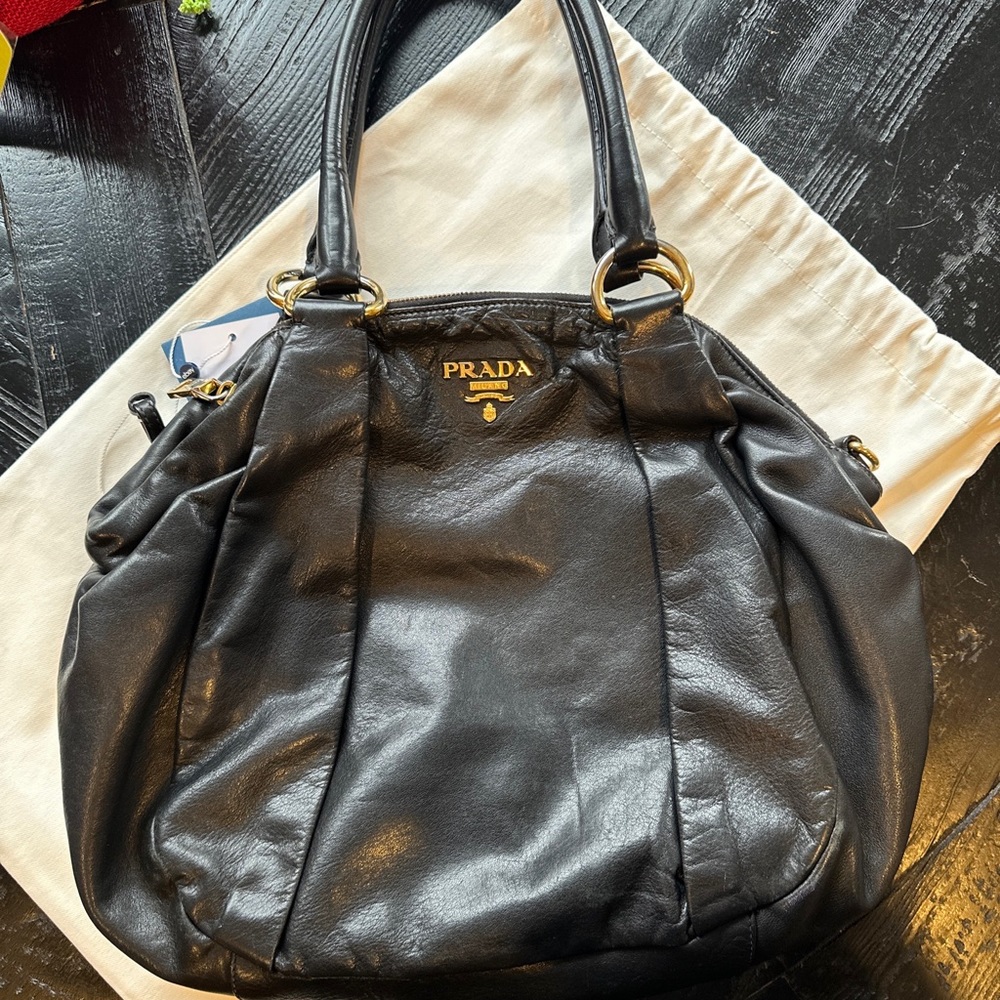 Authentic PRADA Soft smooth leather handbag. Clean inside and out. No tears rips